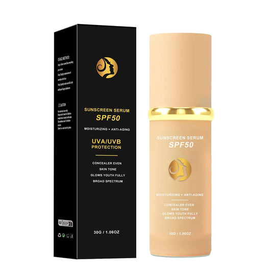 EONFAVE 4 in 1 Foundation Liquid - Concealer and Moisturizer - Sunscreen Serum SPF50 - Color Changing Foundation Light Spectrum - UVA/UVB Protection, Hydrating & LongLasting