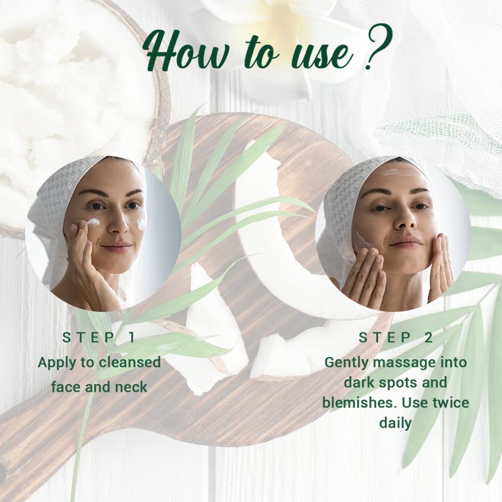 Biotique Bio Coconut Whitening and Brightening Cream for All Skin Types, 50 gm I Remove Dark Spots I 100% Natural & Organic I Pure Virgin Coconut, Ddelion and Manjishtha