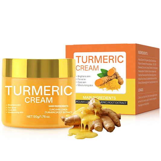 BoloShine Turmeric Face Cream, Anti-Wrinkle Skin Lightening Cream, Facial Moisturiser, Dark Spot Corrector Remover, Soothing Hydrating Brightening for Face & Body, 50g