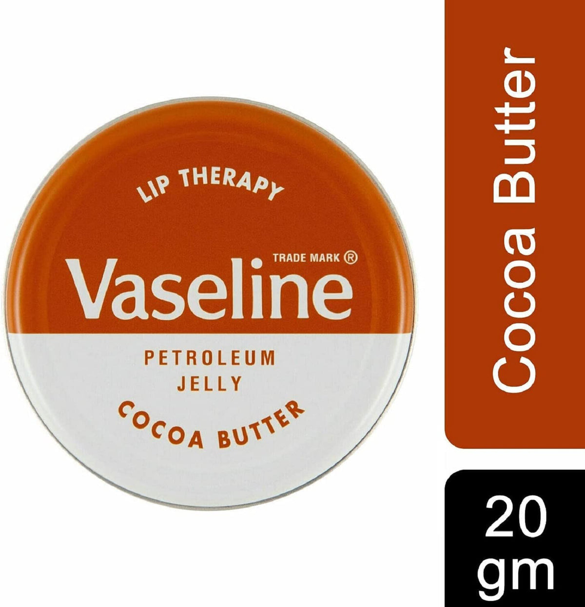 Kingdom Supplies Vaseline Lip Balm Petroleum Jelly 20g Lip Therapy. Cocoa Butter, Aloe, Rosy Lips and Original Flavour. Soothes Dry Lips (Pack of 4)