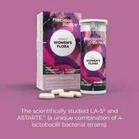 PrecisionBiotics Daily Women's Flora - Probiotics for Women - with Unique Astarte and LA-5 Bacterial Culture Strains - 30 Oral Capsules
