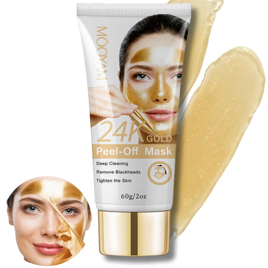 Trendyfave 24K Gold Peel Off Face Masks, Blackhead Remover Peel Anti Wrinkle Anti Aging Facial Mask, Blackhead Peel Off Mask, Deep Skin Clean Purifying Acne, Reduces Fine Lines, Skin Care Peeling Face Mask