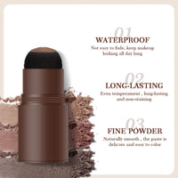 Eyebrow Stencil Kit - Eyebrow Stamp Stencil Kit - Waterproof Brow Stamp Shaping Kit, 3 in 1 Hairline Shadow Powder, Eyebrow Makeup Tools with 10 Reusable Eyebrow Stencils