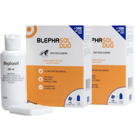 2 x Blephasol Duo 100 ml Micellar Eyelid Cleansing Lotion with 100 Lint-Free Pads | Effective and Gentle Cleansing for Make-Up Removal, Inflamed and Sensitive Eyelids | Soap & Alcohol-Free