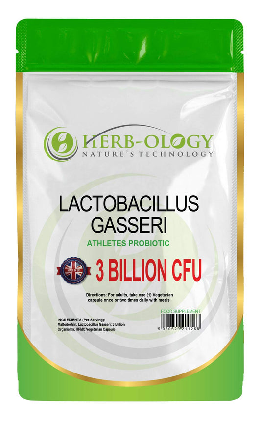 Herb-ology.co.uk Nature's Technology HB Lactobacillus Gasseri | 60 Lactobacillus Probiotic Capsules - High Strength 3 Billion CFU L-Gasseri Probiotic per Serving | Non-GMO, Gluten & Allergen Free | Made in The UK