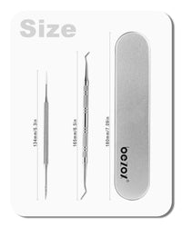 BEZOX Ingrown Toenail File(13.4cm) & Lifter Set(16.5cm)- Podiatrist Preferred Ingrown Toenail Treatment Tool
