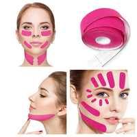 DHinkyoung Face & Forehead Wrinkle Patch, Effective Face Lift Tape, Facial Anti Wrinkle Tape, Non-invasive Wrinkle Remover for Hiding Wrinkles Double Chin Firming Skin (Pink)