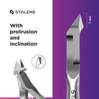 STALEKS PRO Cuticle Nippers Staleks 3mm / 4mm/ 5mm / 7mm Smart 31 Staleks Manicure Pedicure Tools (7mm)