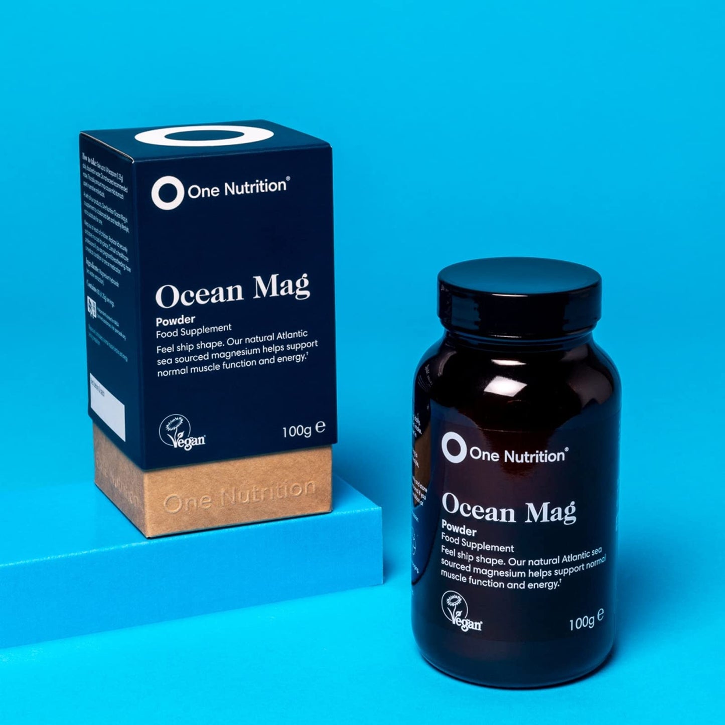 One Nutrition Ocean Mag - Natural Source of Magnesium Hydroxide – Filtered from Fresh Atlantic Sea Water - Easy to Mix with Water or Sports Drinks – 80 Servings - 100g Powder