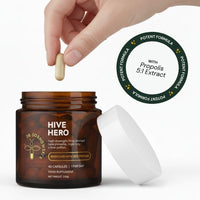 Dr Sosnowski's Hive Hero – Propolis, Royal Jelly & Bee Pollen Supplement – Triple Hive Action for Daily Wellness – 60 Vegetable Capsules