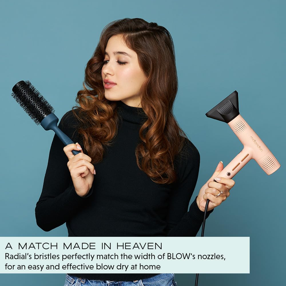 md london. mdlondon BRUSH Radial 4 (25mm Dia. Barrel) Small Round Hair Brush to Shape & Volumise. Round Hairbrush for Blow Drying Cropped Hair. Round Blow Dry Brush - Genuine mdlondon Hairbrushes for Women & Men
