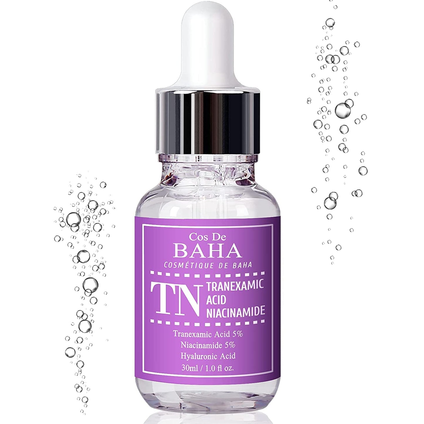 Tranexamic Acid 5% Serum with Niacinamide 5% for Face/Neck - Helps to Reduce the Look of Hyper-Pigmentation, Discoloration, Dark Spots, Remover Melasma (30ml 1 fl.oz.) for Cos de baha