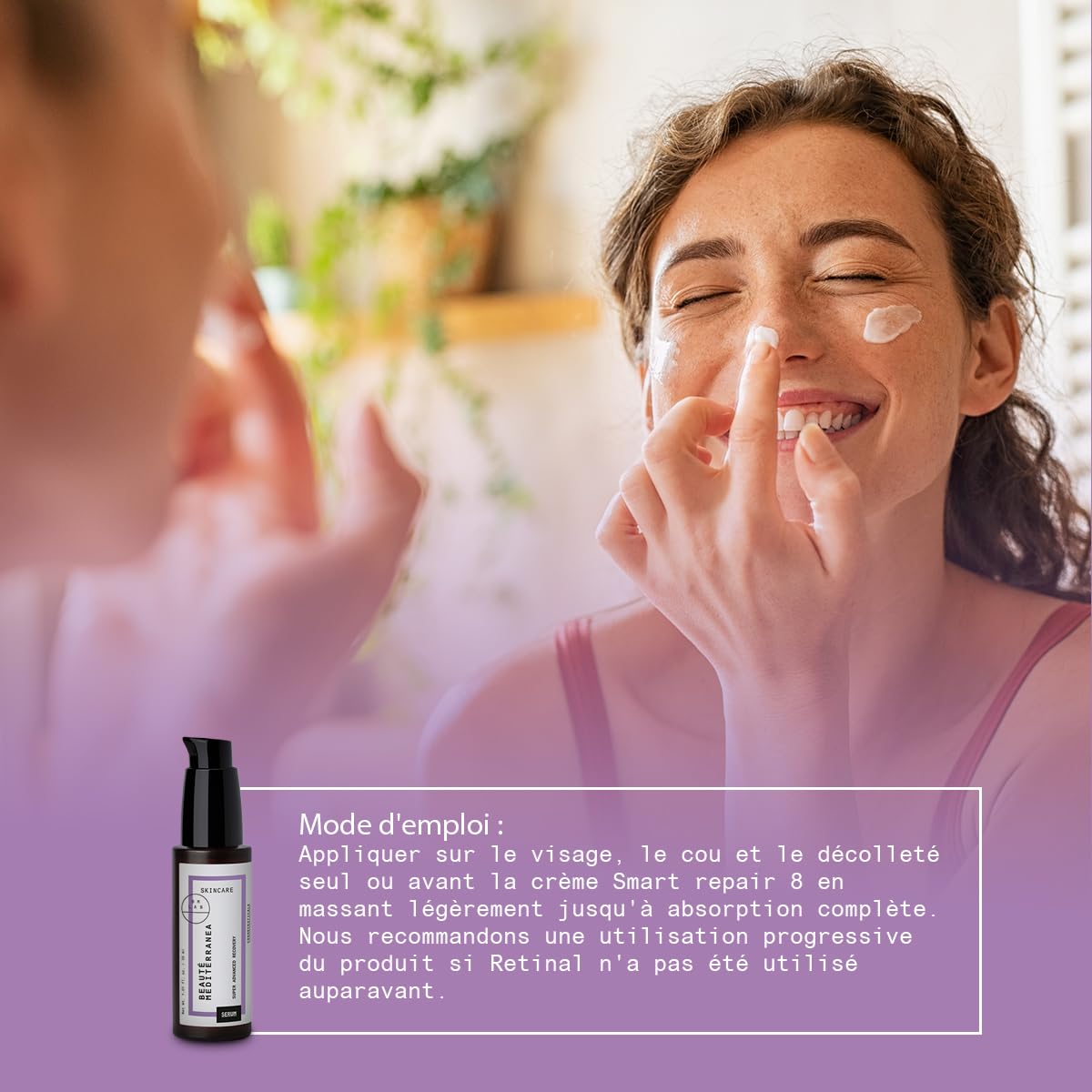 Beauté Mediterranea Super Concentrated Serum with Natural Retinal - 30 ml - with Bakuchiol and Vitamin D Booster - Optimal Tolerance - 100% Vegan - Super Advanced Recovery Serum