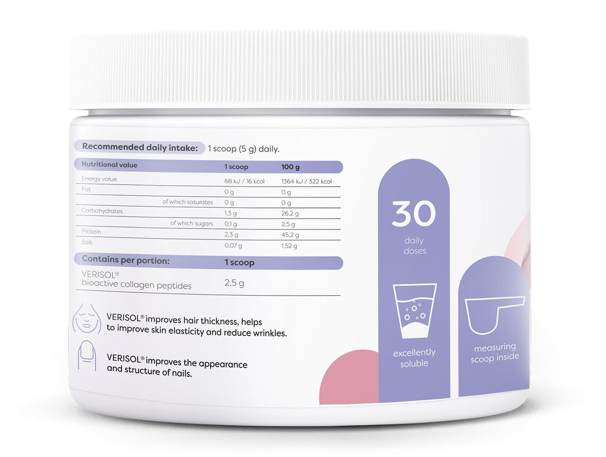 OSAVI Osavi Collagen Hair, Skin & Nails – 150 g Powder | 30 Doses | Wild Berry Flavor | VERISOL® Collagen Peptides for Hair Thickness, Skin Elasticity & Nail Strength | Reduces Wrinkles & Cellulite