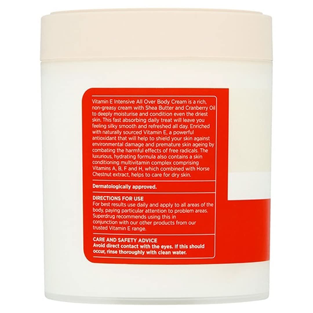 Superdrug Vitamin E Intensive All Over Body Cream 475ml
