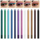 LOPHE 12 Colorful Eyeliner Pencils, Rainbow Colors, Matte Finish, Long-lasting & Waterproof, Smudge-Proof, Christmas & Masquerade Makeup (12PCS-Eyeliner Pencils)