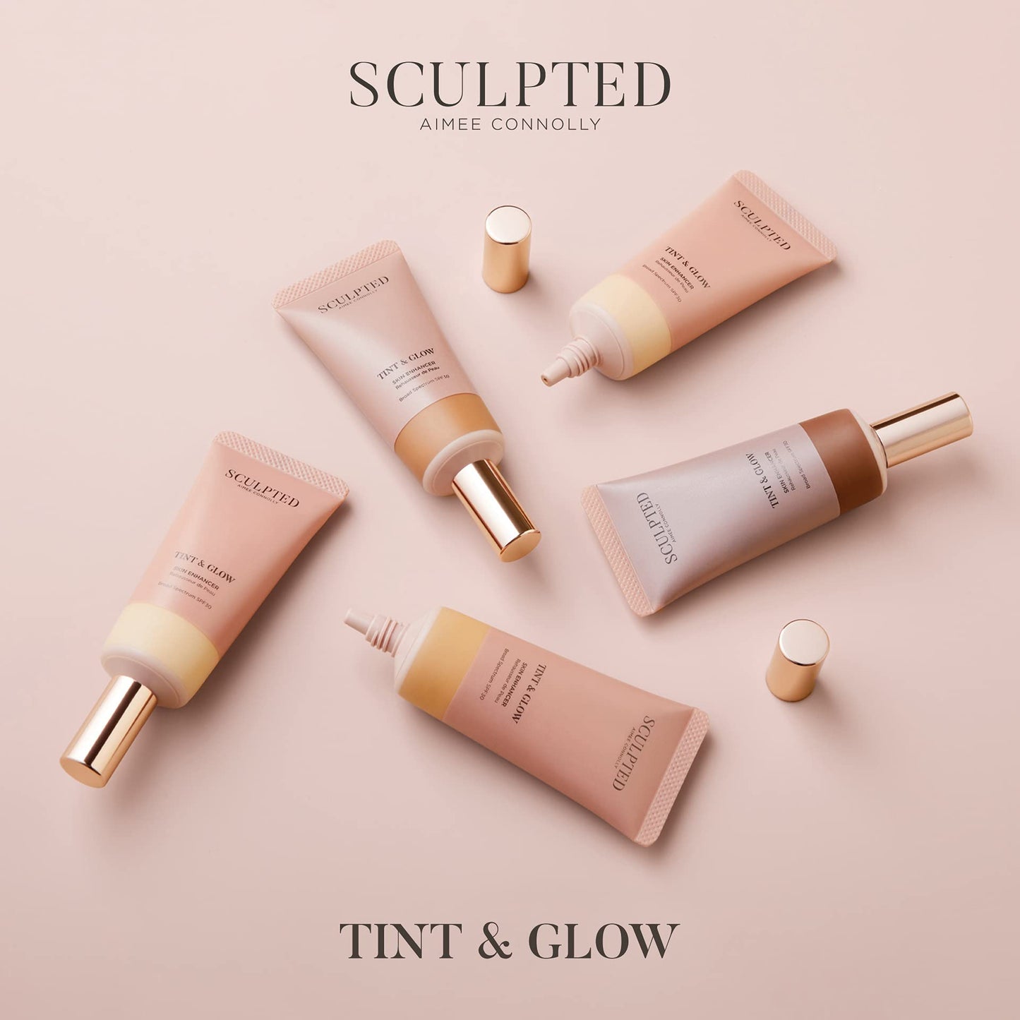 SCULPTED by Aimee Connolly Sculpted by Aimee Tint & Glow Tinted Moisturiser SPF30, Hydrating Skin Tint Foundation with Radiant Coverage, TG4.0