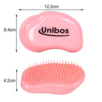 Unibos | Hairbrush - The Detangling Hairbrush Wet & Dry Hair | For All Hair Types | Best Brush/Comb for Women, Girls, Men & Boys - Use in Wet and Dry Hair | 2pcs (Pink&Purple)