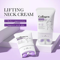 Collagen Firming Neck Cream Roller - Tighten and Lift Neck Cream - Anti Wrinkle & Aging Neck Moisturizer with Double Roller Massage - Fine Lines,Lift Sagging Skin and Reduce Double Chin