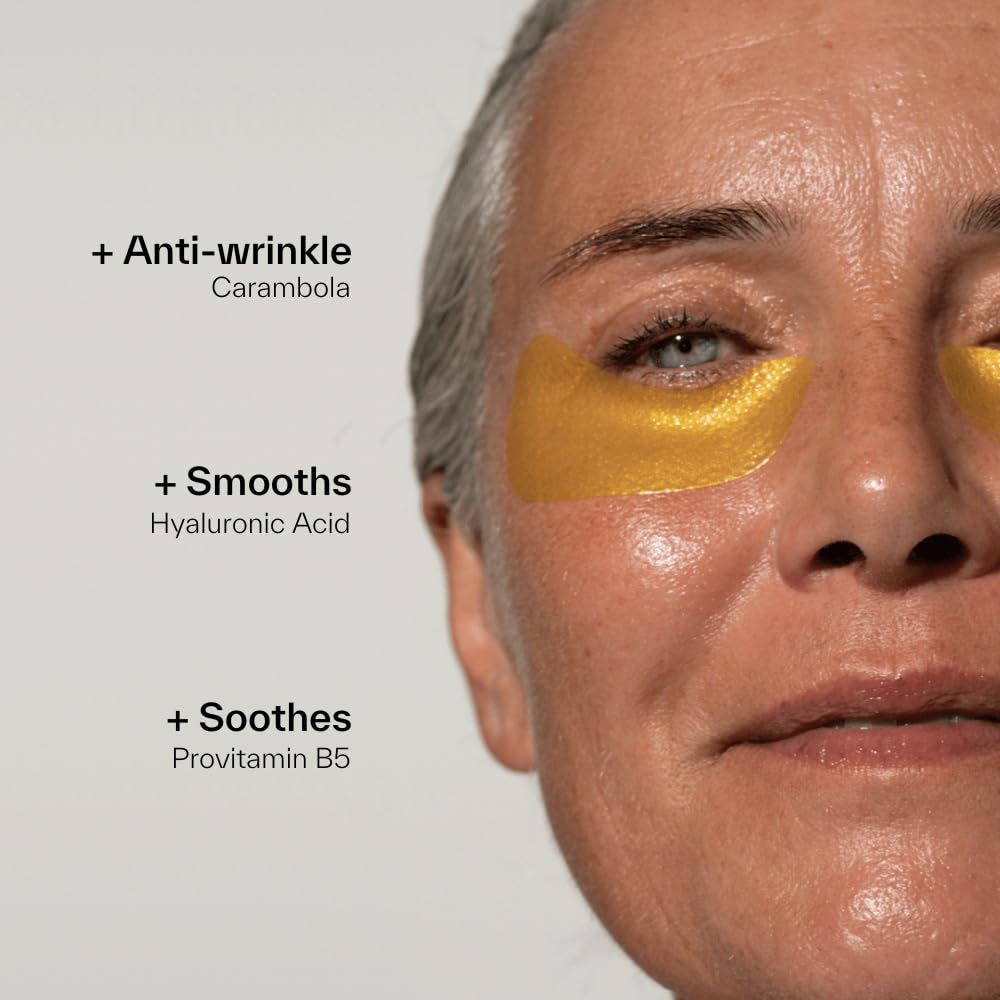 DAY+ | Anti-Aging Eye Patches | Fills Wrinkles & Fine Lines, Tones the Eye Contour | Rejuvenated Look | Hyaluronic Acid, Carambola, Provitamin B5 | 97% Natural Ingredients | Pack of 3 Pairs