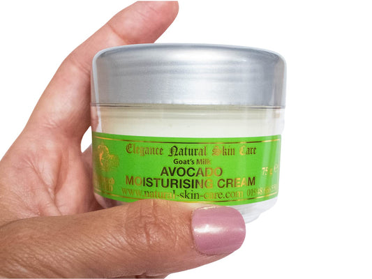 Avocado Moisturising Cream 75g by Elegance Natural Skin Care non greasy for spots spot acne teenager kids children moisturiser moisturizer moisturising