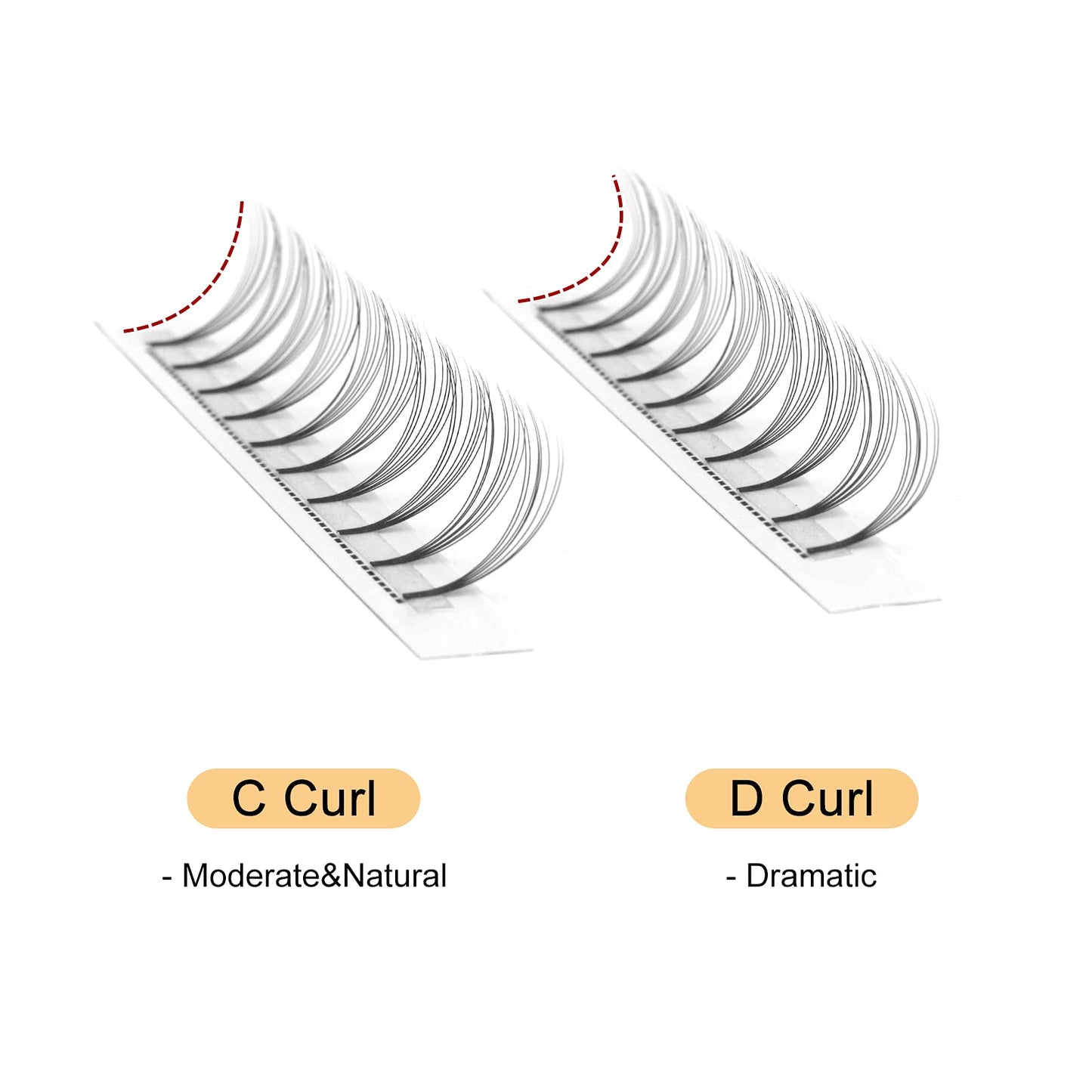 QUEWEL Premade Fan Volume Lash Extensions 8D 0.08D 10mm Russian Pre Made Fan Lashes | 3D-8D 0.07/0.10 C/D Curl 8-15mm | Long Lasting | Easy Application（8D 0.08D 10mm）