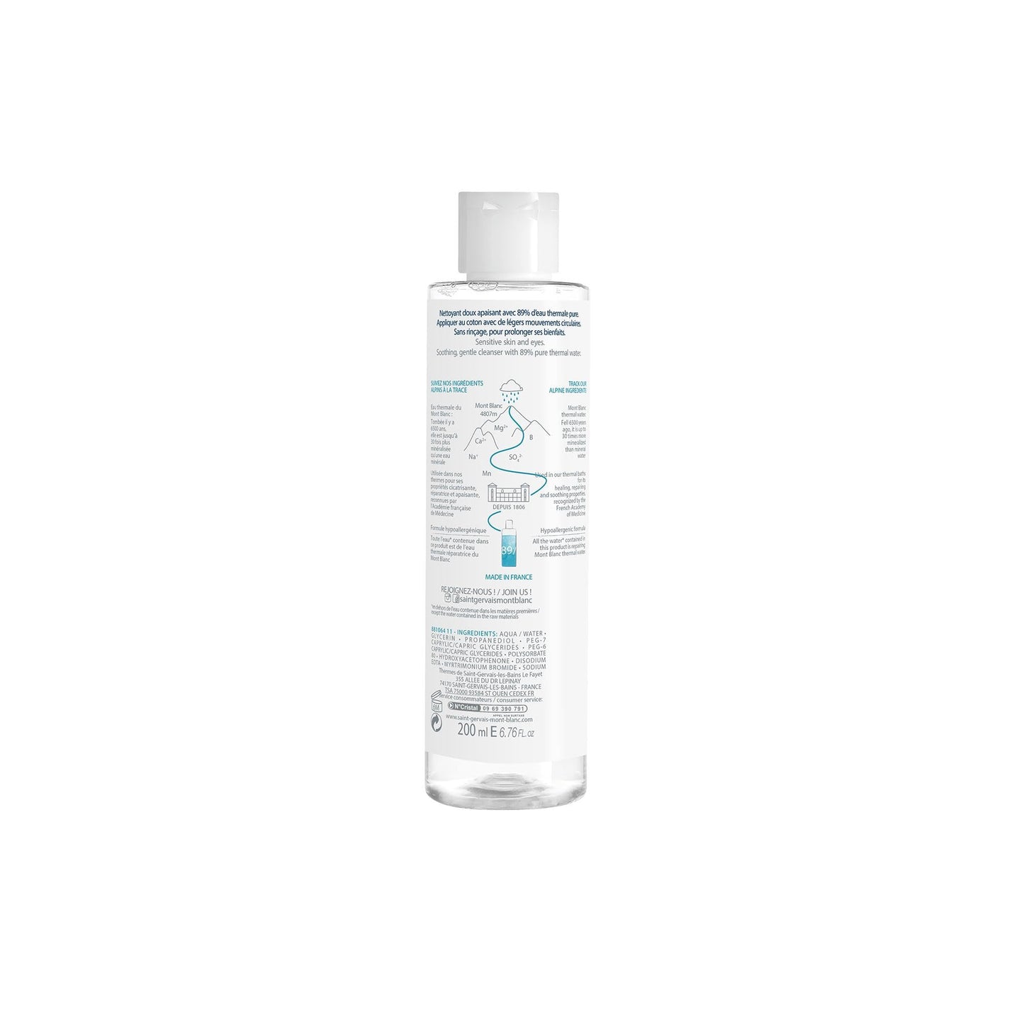 Saint Gervais Mont Blanc Saint-Gervais Mont Blanc - Soothing Thermal Micellar Water for Sensitive Skin and Eyes - 400 ml
