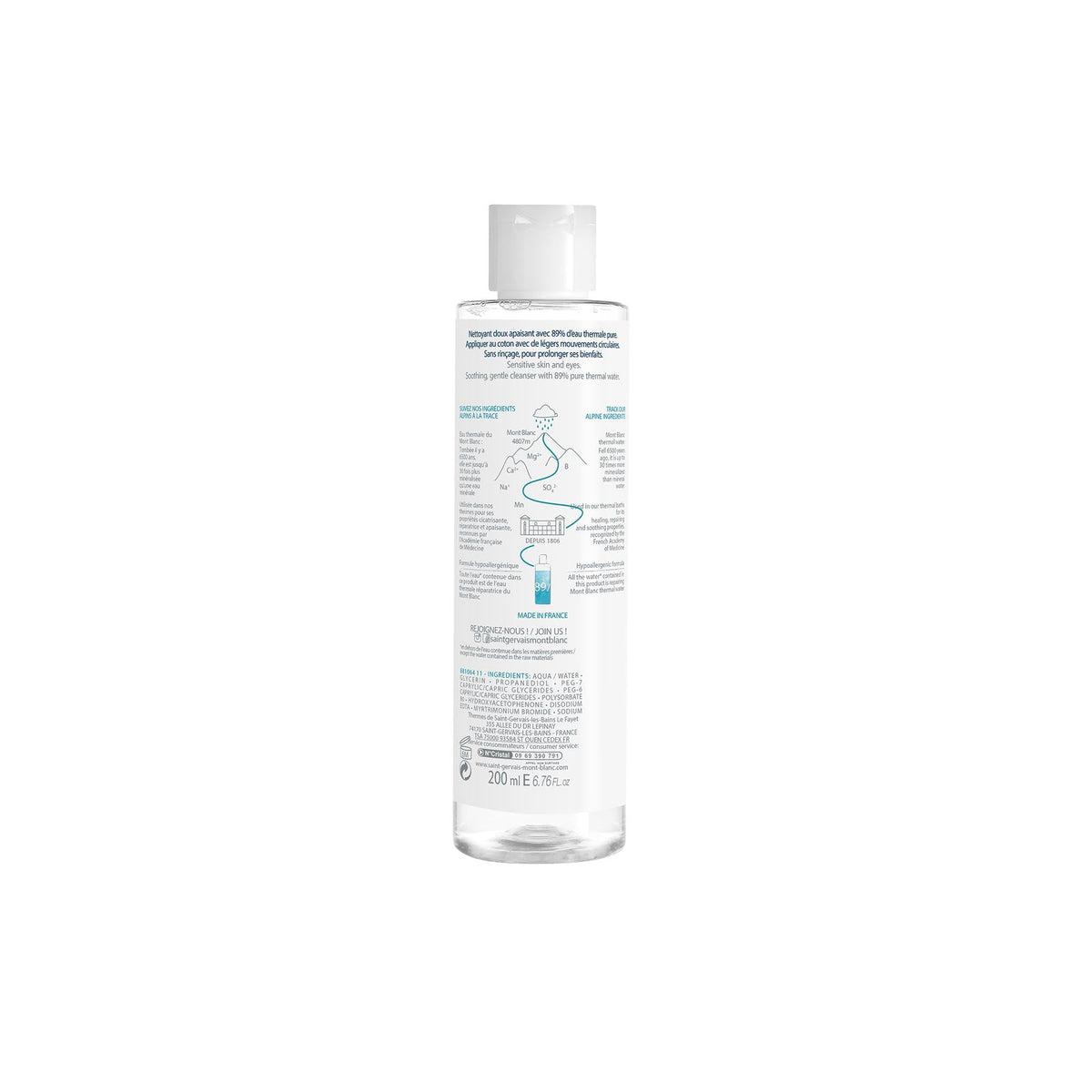 Saint Gervais Mont Blanc Saint-Gervais Mont Blanc - Soothing Thermal Micellar Water for Sensitive Skin and Eyes - 400 ml