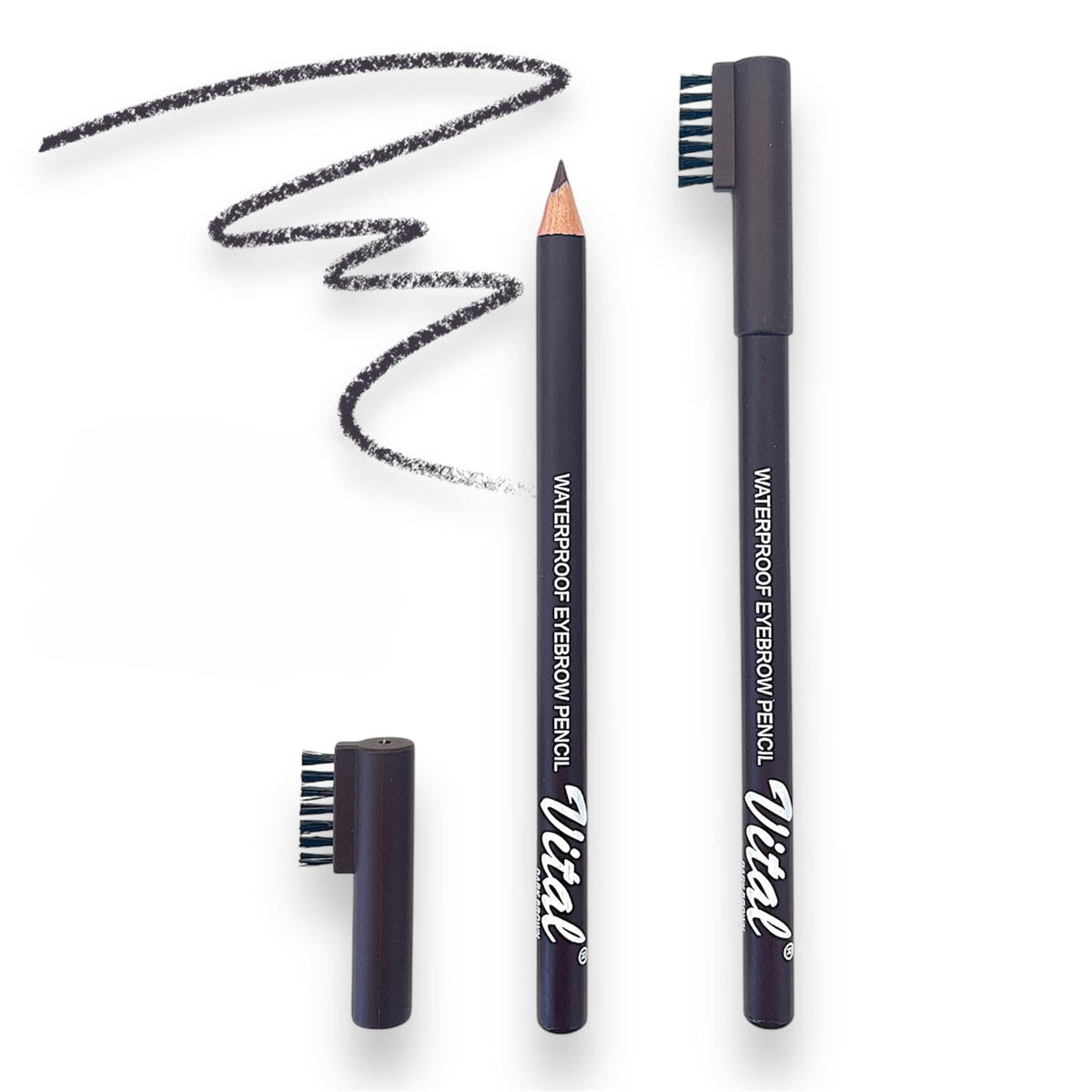 VITAL HORIZON Natural Definer Eyebrow Pencil With Brush -2 in 1 Precise Brow, Waterproof, Long Lasting & Easy Applicato (Dark Brown Shade)