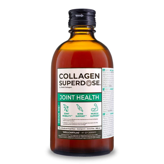 GOLD COLLAGEN Collagen SUPERDOSE by Gold Collagen Joint Health - Collagen Supplements for Women & Men, Supplement Joints for Muscles and Bones with Vitamin C, Vitamin D and Hyaluronic Acid, 300 ml