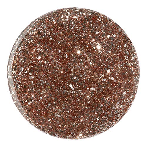Nails Inc Caught In the Nude, Santa Monica, Gold Glitter, AHA Infused, No Chip, Long Lasting, Quick Dry, Air Dry, Professional Manicure & Pedicure, Fingernail & Toenail, Vegan Nail Polish, 14 ML