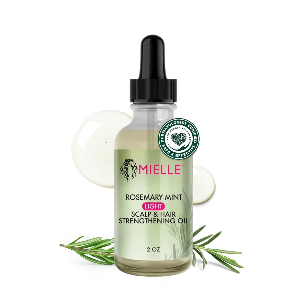 Mielle Organics Mielle Rosemary Mint Light Scalp & Hair Strengthening Oil, 2 Ounce