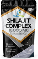 NutriVolv Nutrivolv Shilajit Complex 16,000mg – 120 Capsules | 60% Fulvic Acid | Himalayan Shilajit with Ashwagandha, Lion’s Mane, Turmeric & Black Pepper | Energy, Testosterone & Brain Support