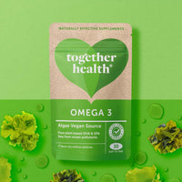 Algae Omega 3 – Together Health – Pure Algae Omega 3 – Unique Plant Source of DHA & EPA – Vegan Friendly - Made in The UK – Pack of 2-60 Softgels