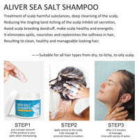 SOLOTREE Sea Salt Shampoo for Itchy Scalp & Dandruff, Anti Dandruff Hair Care with Sea Salt, Scalp Soothing & Moisturising, 200G