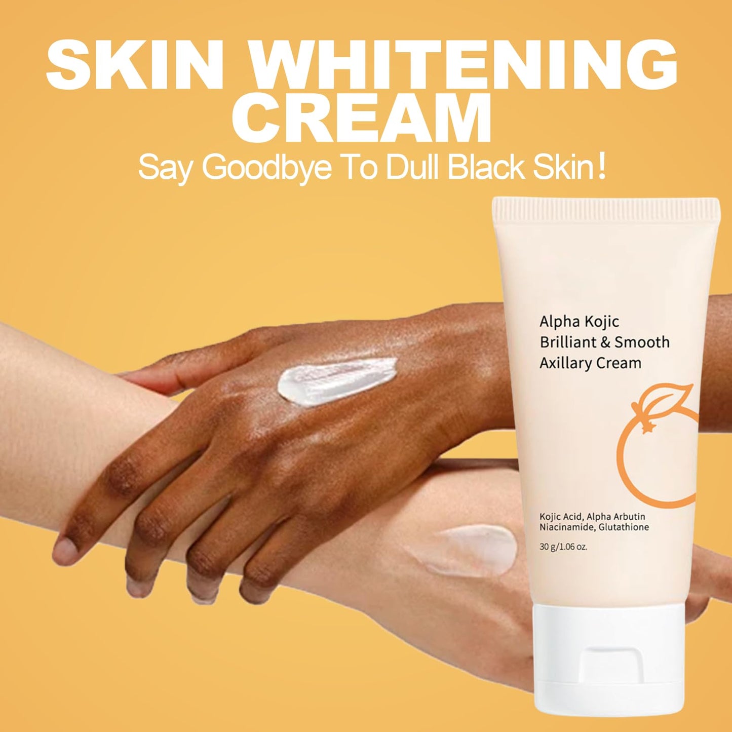 Kojic Acid Underarm Cream, Dark Underarms Treatment Skin Lightening Cream for Dark Knees & Elbows, with Alpha Arbutin & Niacinamide, Brightens, Smooths & Evens Skin Tone, Non-Greasy Formula, 50ml