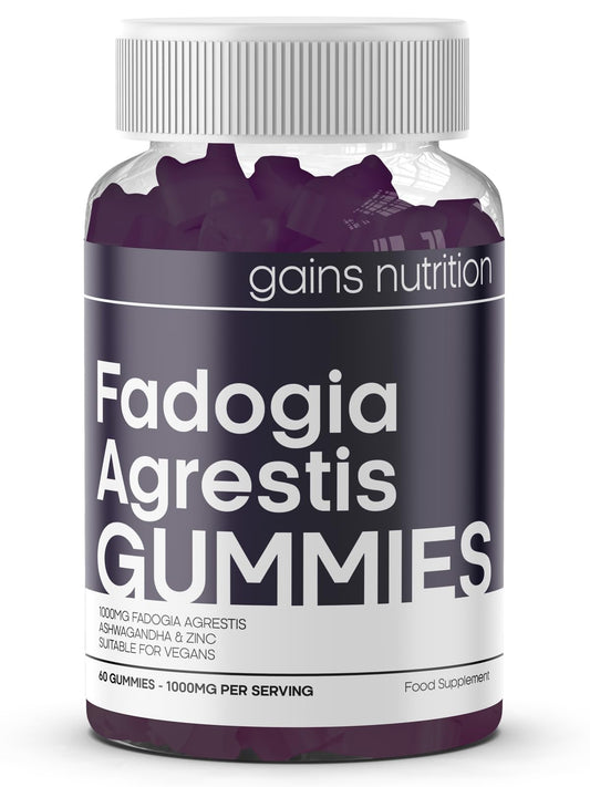 GN Fadogia Agrestis | 60 Fadogia Agrestis Gummies - 1000mg Fadogia per Serving with with Ashwagandha & Zinc - High Strength Fadogia Agrestis Extract | Blueberry Flavour, Non-GMO & Suitable for Vegans