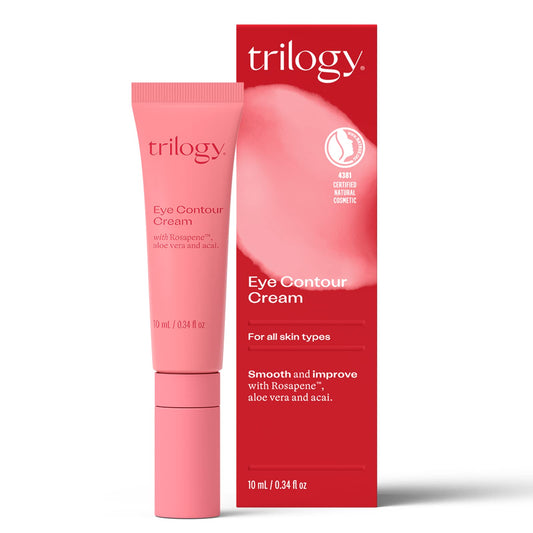 Trilogy Eye Contour Cream, 10 mL - For Ageing Skin - Intense Hydration & Radiance Overnight with Glycablend™, L22® & Vitamin C - Made in New Zealand - Clean, Natural Beauty