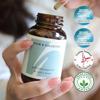 The Herbtender Ashwagandha & Lion’s Mane Supplement – Calm & Collected 60 Capsule Jar - Ashwagandha Capsules High Strength - Lion’s Mane Capsules - Natural Stress & Anxiety Support - Calming Tablets for Adults
