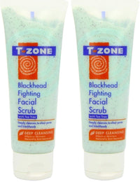 T-Zone Blackhead Fighting Facial Scrub 75ml (2 x PACK)