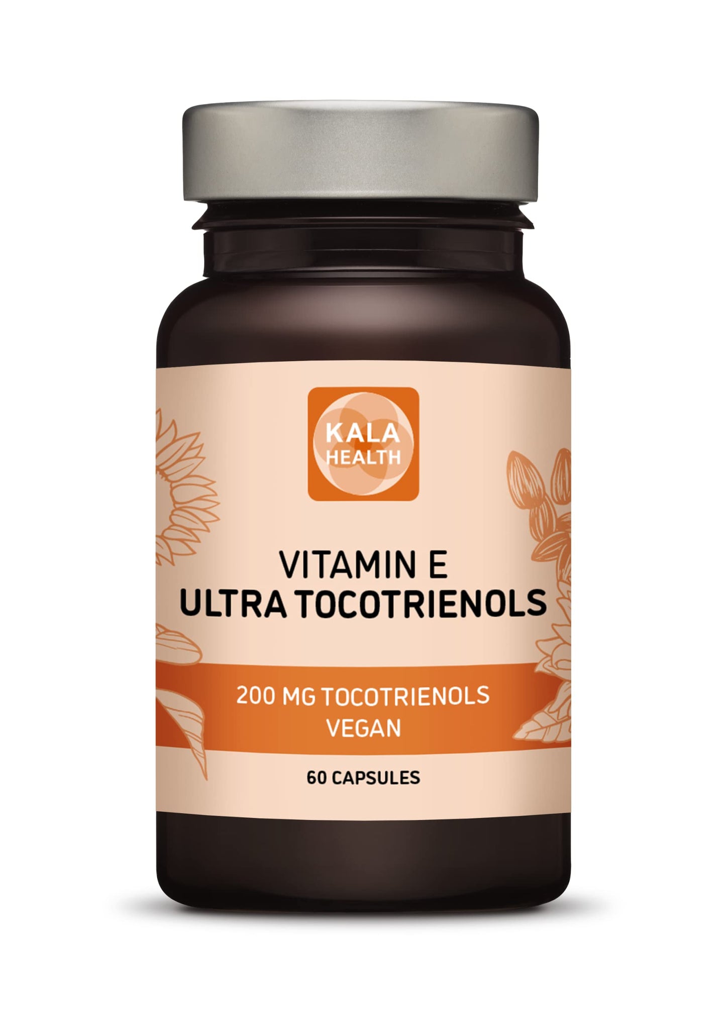 Kala Health Ultra Tocotrienol 200mg Vitamin E Vegan – All 4 tocotrienols - Alpha Tocotrienol + Beta Tocotrienol + Gamma Tocotrienol + Delta Tocotrienol – No Tocopherols - Unique Tocotrienol Complex