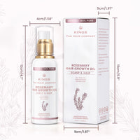 Kings 100% Natural Rosemary Oil for Hair Growth with Biotin - Promotes Hair Growth & Prevents Hair Loss, Organic Rosemary Hair Oil to Treat Dry Damaged Hair for Men & Women | 100 ml