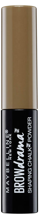 Maybelline Brow Drama Shaping Chalk Powder No. 120 Medium Brown Velvety Eyebrow Powder for Natural Distinctive Eyebrows with Soft Contours