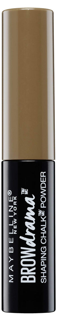 Maybelline Brow Drama Shaping Chalk Powder No. 120 Medium Brown Velvety Eyebrow Powder for Natural Distinctive Eyebrows with Soft Contours