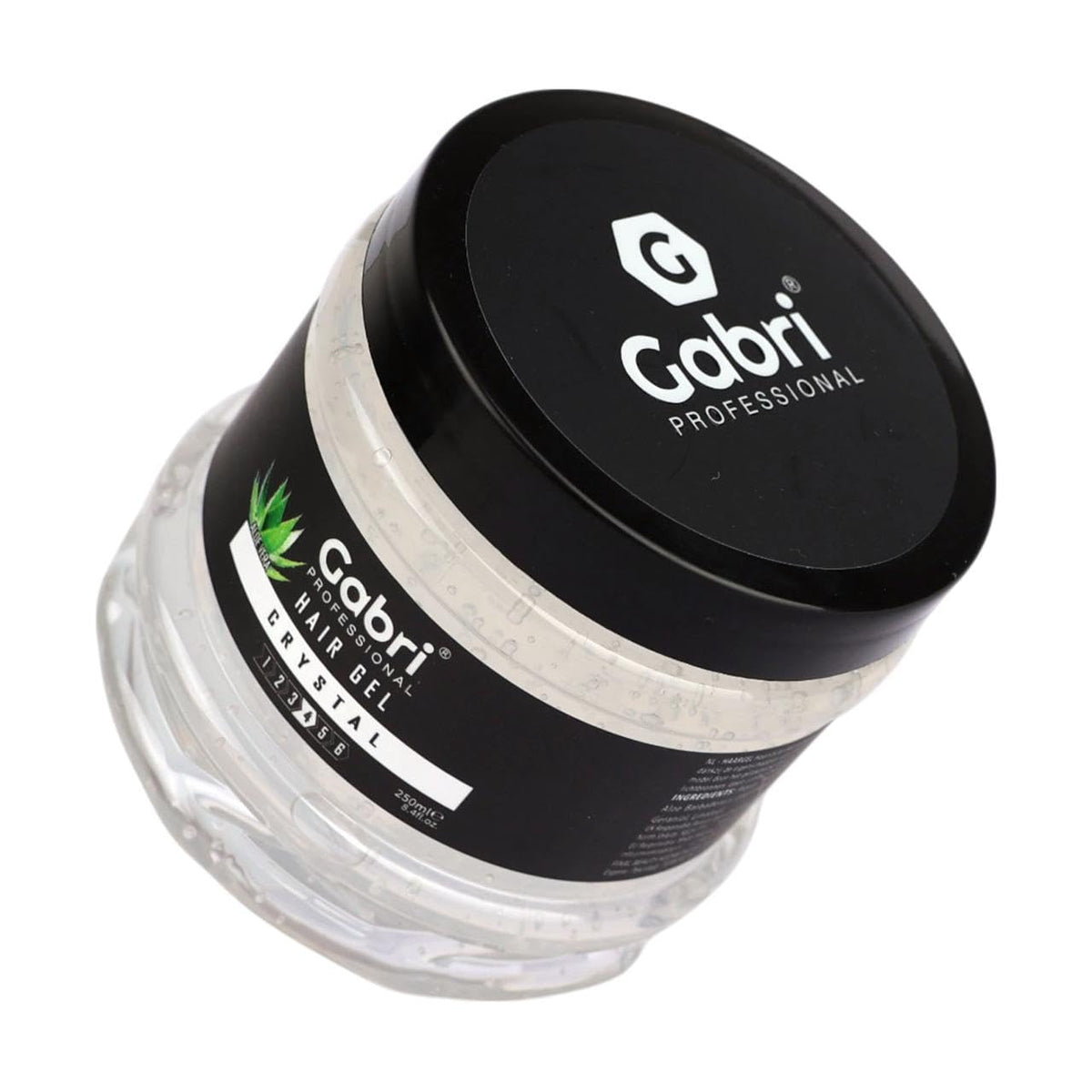 G Gabri Gabri Professional Hair Gel Series 250 ml - Strong Hold Hair Styling Gels - High Gloss, Anti-Frizz Effect, Edge Control - For All Hair Types (250 g (1 Pack), Crystal)