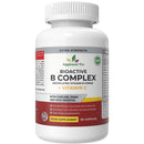 Supplement Tree Bioactive B Complex with Vitamin C – Methylated B12, Folate (5-MTHF), B6 P5P, PABA, Choline, Inositol – High Strength, 90 Vegan Capsules – Non-GMO