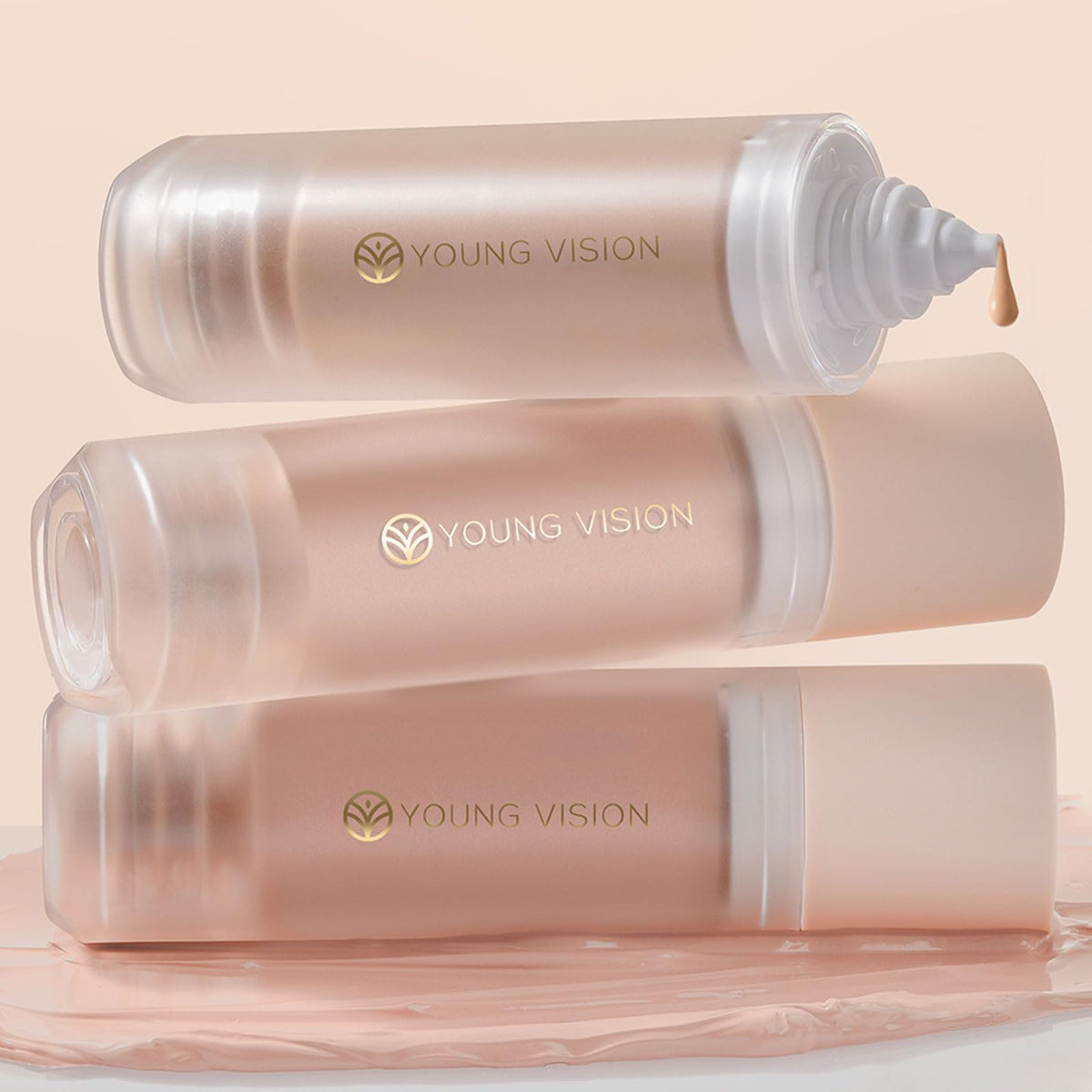 COODAM Full Coverage Foundation for Mature Skin - Long Wear Matte Face Foundation, Bottom Press Liquid Foundation Removable, Full Coverage Foundation for Women and Girls (06#, 40ml)