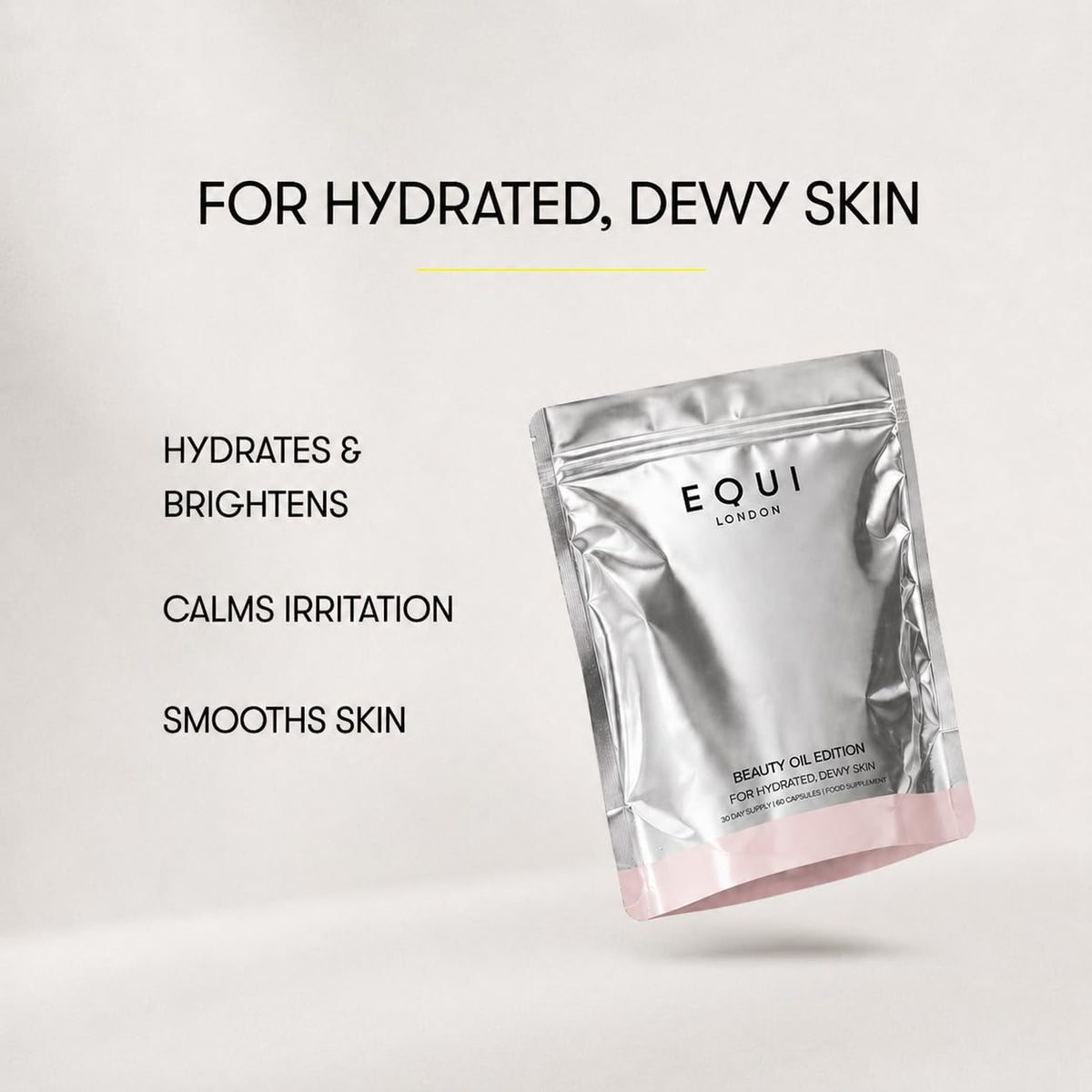 EQUI LONDON Equi - Beauty Oil Edition | Multivitamin Softgels Capsules | Omega 3, Krill Oil, Astaxanthin & Choline | Hydrating & Anti-Inflammatory Supplements for Skin, Vision & Cardiovascular Support