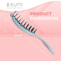 K Kumi Professional Beauty Kumi Blue Detangling Hair Brush - Wheat Straw Derived Anti-Breakage detangling Brush, Flexible Straw Brush for Wet and Dry Hair - Ideal for Home Use - Eco Friendly Hairbrush