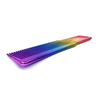 G Gabri Gabri Flat Hair Comb Top Comb Barber Styling Hair Cutting Durable Detangler - Professional Hairdressing Tools, Anti Static Heat Resistant, Strong & Durable (Rainbow Effect 20cm, Classic)